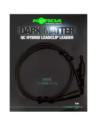 Korda Dark Matter 1m QC Hybrid Leadclip Leader - Afbeelding 2